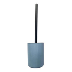 Brosse wc strie bleu plastique