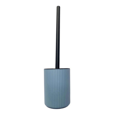 Brosse wc strie bleu plastique