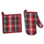 Set gant & manique motif tartan