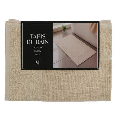 Tapis de bain 50x80cm beige