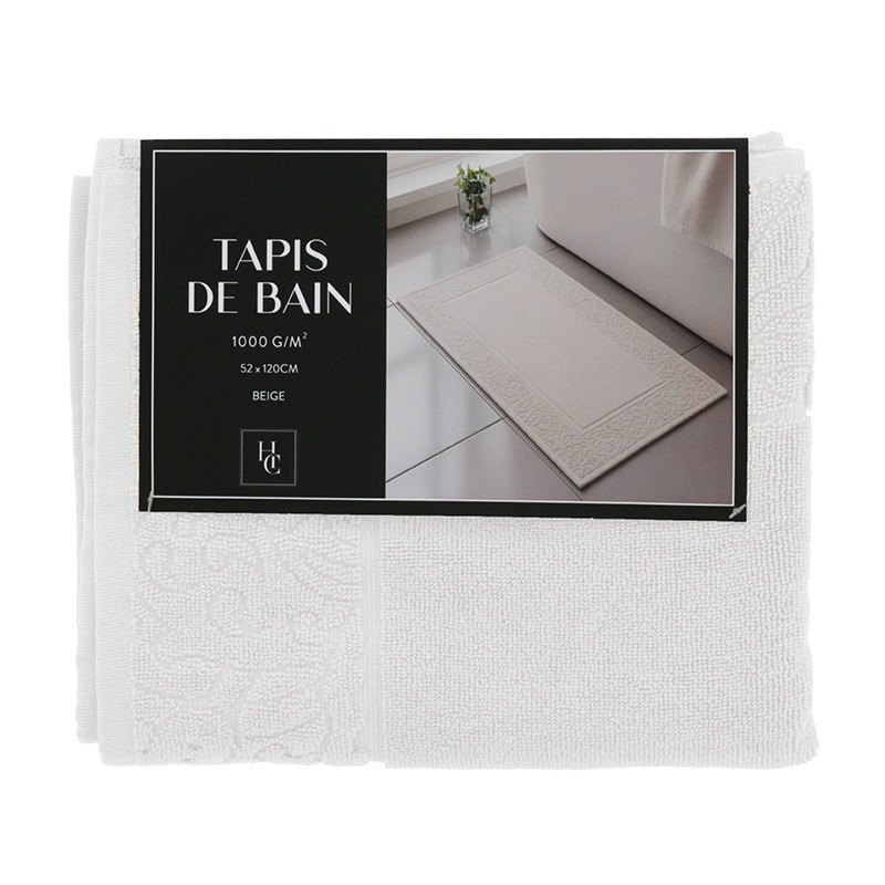 Tapis de bain 52x120cm blanc