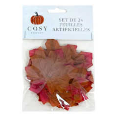 Set de 24 feuilles artificielles