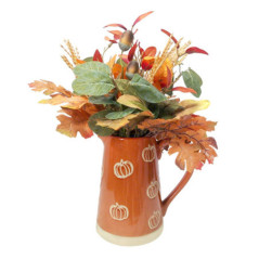 Bouquet dans pichet citrouille