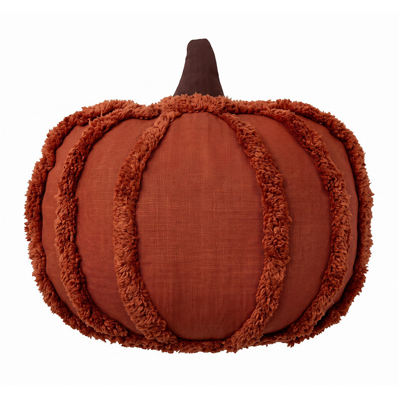 Coussin plat citrouille coton