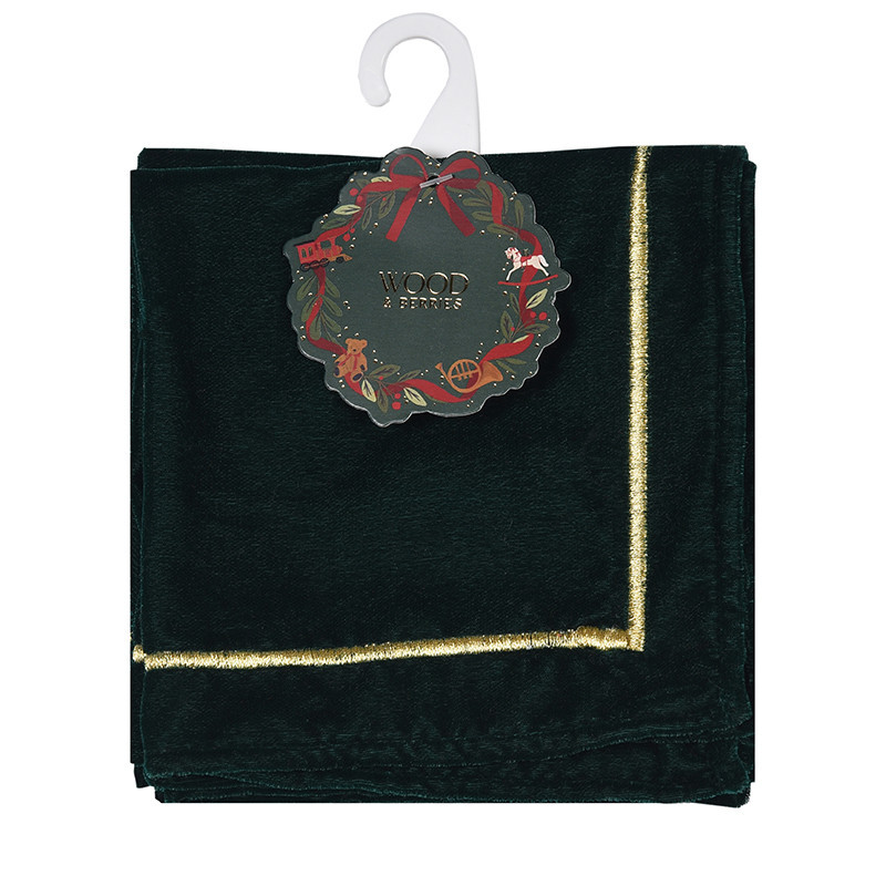 4 serviettes velours vert