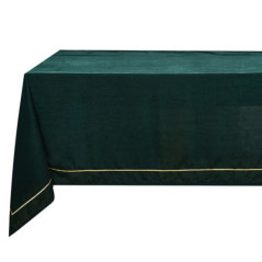 Nappe velours vert lisere dore