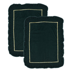 2 sets de table velours vert