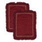 2 sets de table velours burgundy