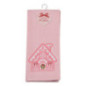 2 torchons motif maison rose