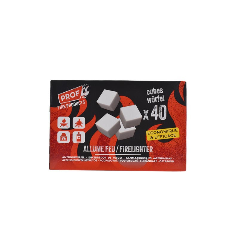 Allume feu cubes blanc x40
