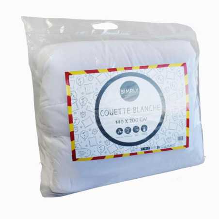 Couette blanche 1 face 140x200