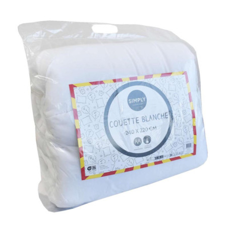 Couette blanche 1 face 240x220