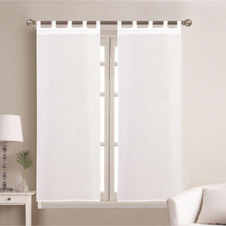 Vitrages city 2x60x120cm blanc