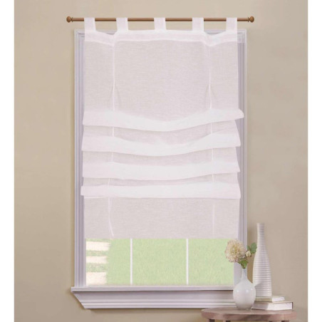 Store droit 90x180cm blanc