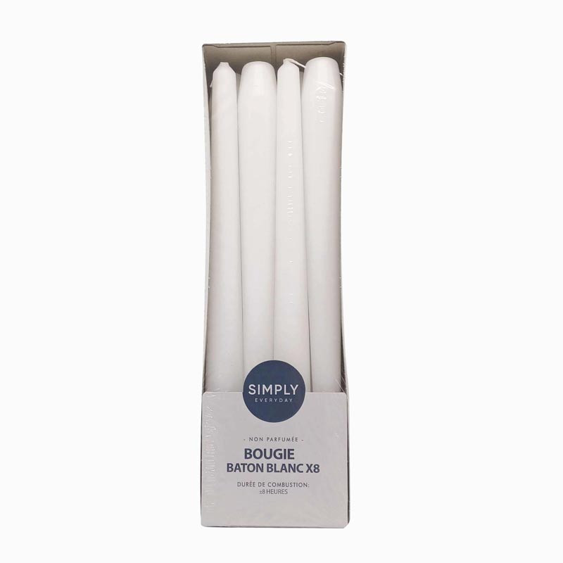 Bougies de table x8