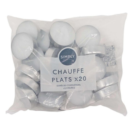Bougies chauffe plat x20