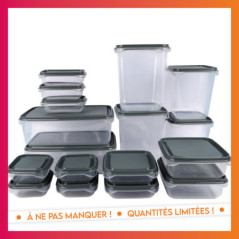Lot de 17 boites alimentaires