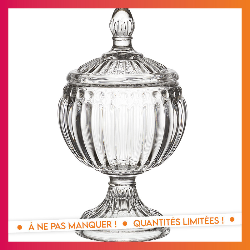 Bonbonniere ronde sur pied h15cm