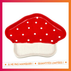 Plat de presentation champignon