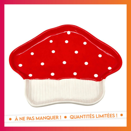 Plat de presentation champignon
