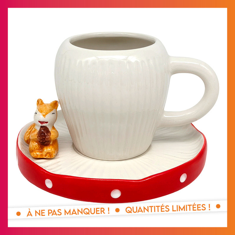 Mug + coupelle champignon