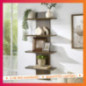 Etagere 4 etages effet noyer