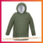Plaid hoodie kaki