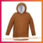 Plaid hoodie marron