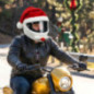 Bonnet de pere noel pour casque