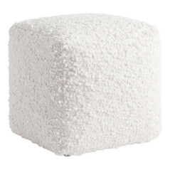 Pouf bouclette creme
