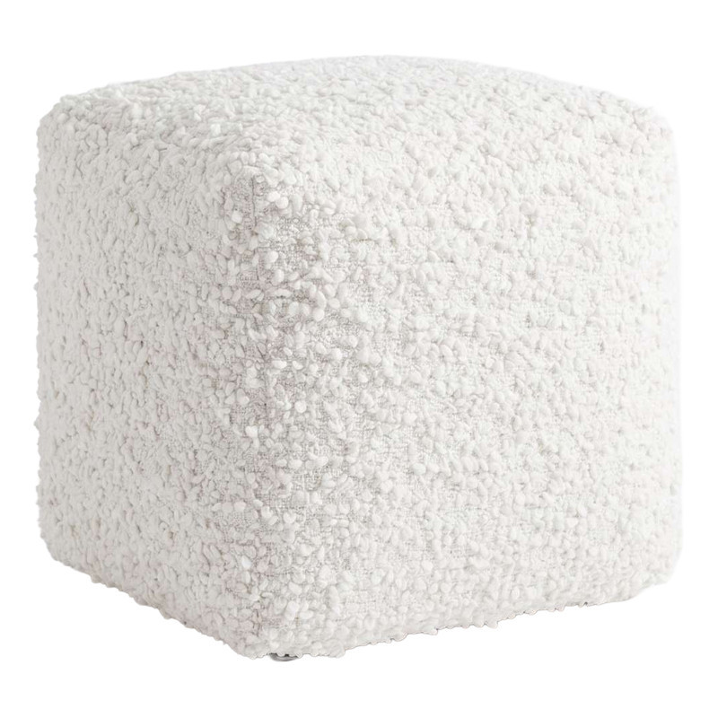 Pouf bouclette creme