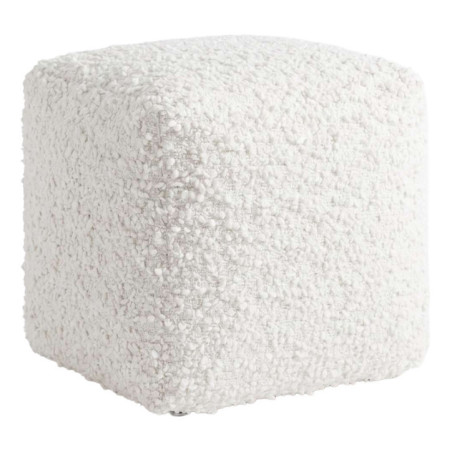 Pouf bouclette creme