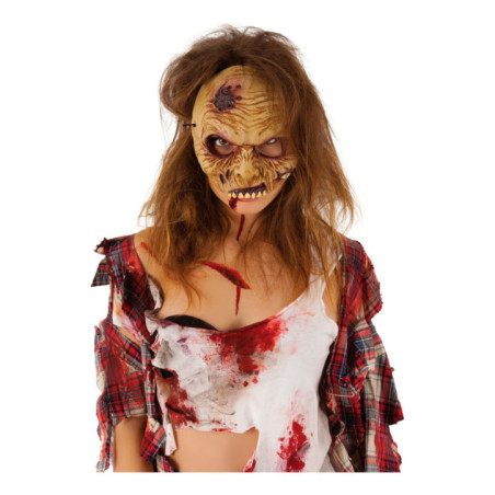Demi masque zombie en latex