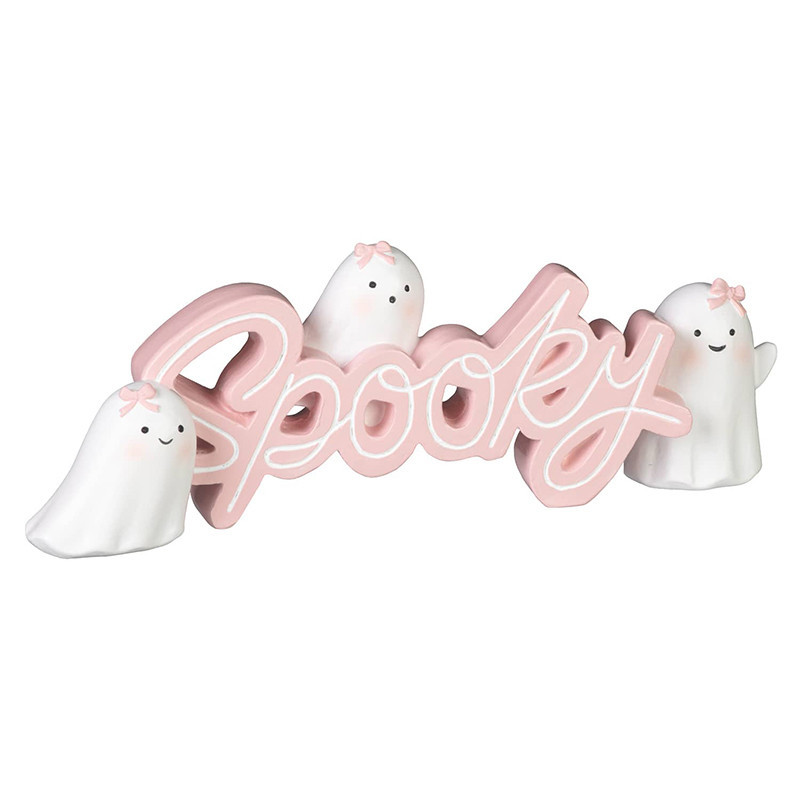 Deco spooky rose avec fantomes