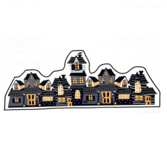 Tapis villages halloween 160cm