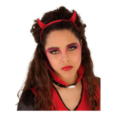 Serre-tete paillettes rouge