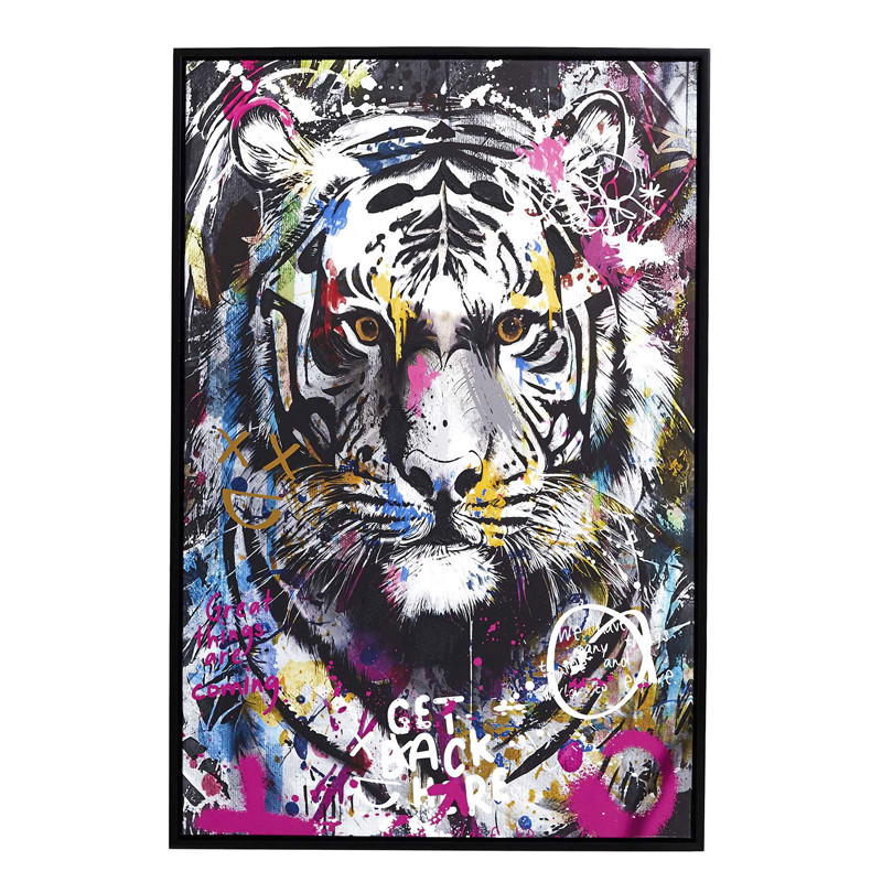 Tableau tigre colore 60x90cm