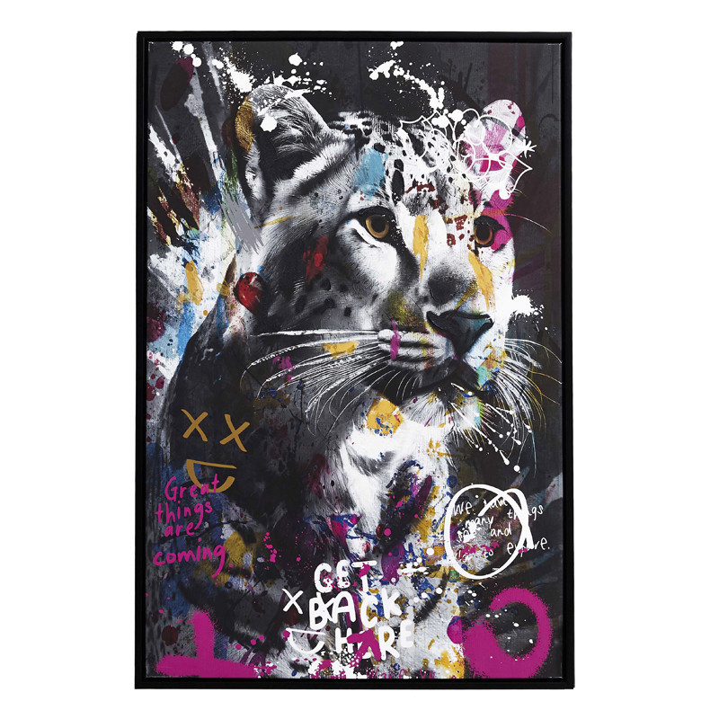 Tableau guepard colore 60x90cm