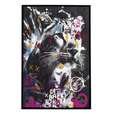Tableau guepard colore 60x90cm