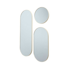 Miroir rond et ovale veda beige