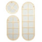 Miroir rond et ovale veda beige