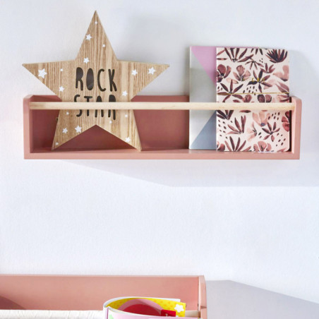Etagere bibliotheque rose