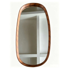 Miroir oval bois