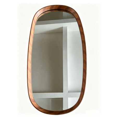 Miroir oval bois