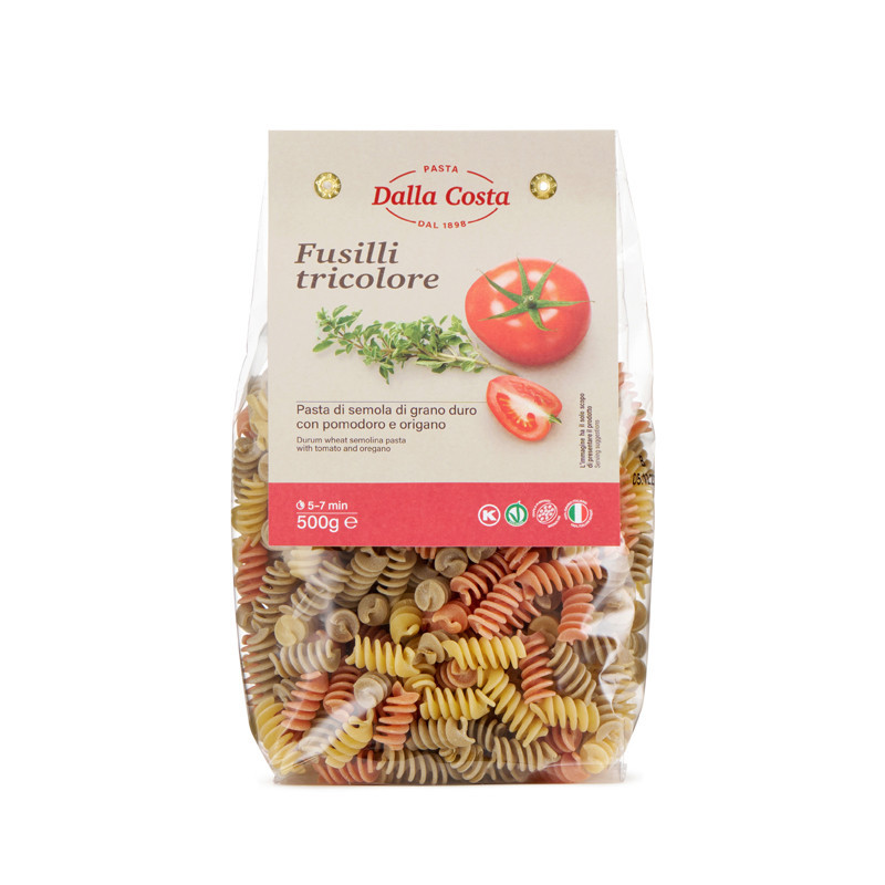 Pates fusili trois couleurs 500g