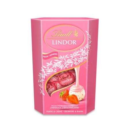 Lindor fraise chocolat blanc