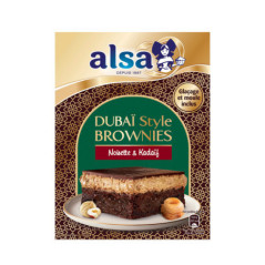 Preparation brownie noisette