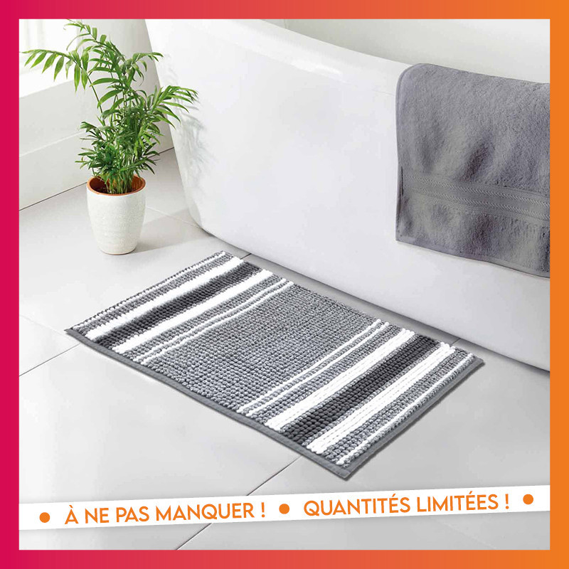 Tapis chenille  40x60cm 2 ass