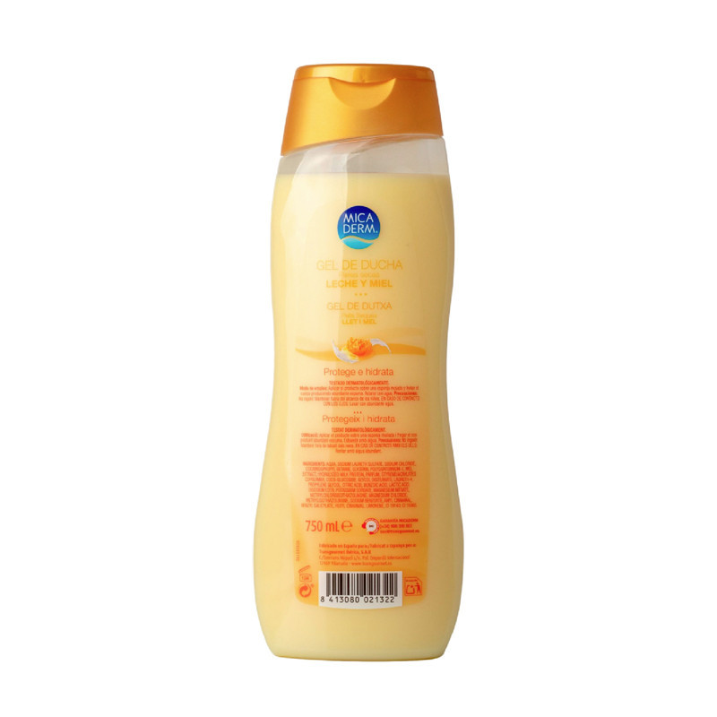 Gel douche 750ml lait & miel
