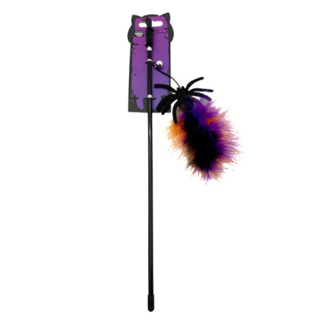 Jouet chat a plume araignee